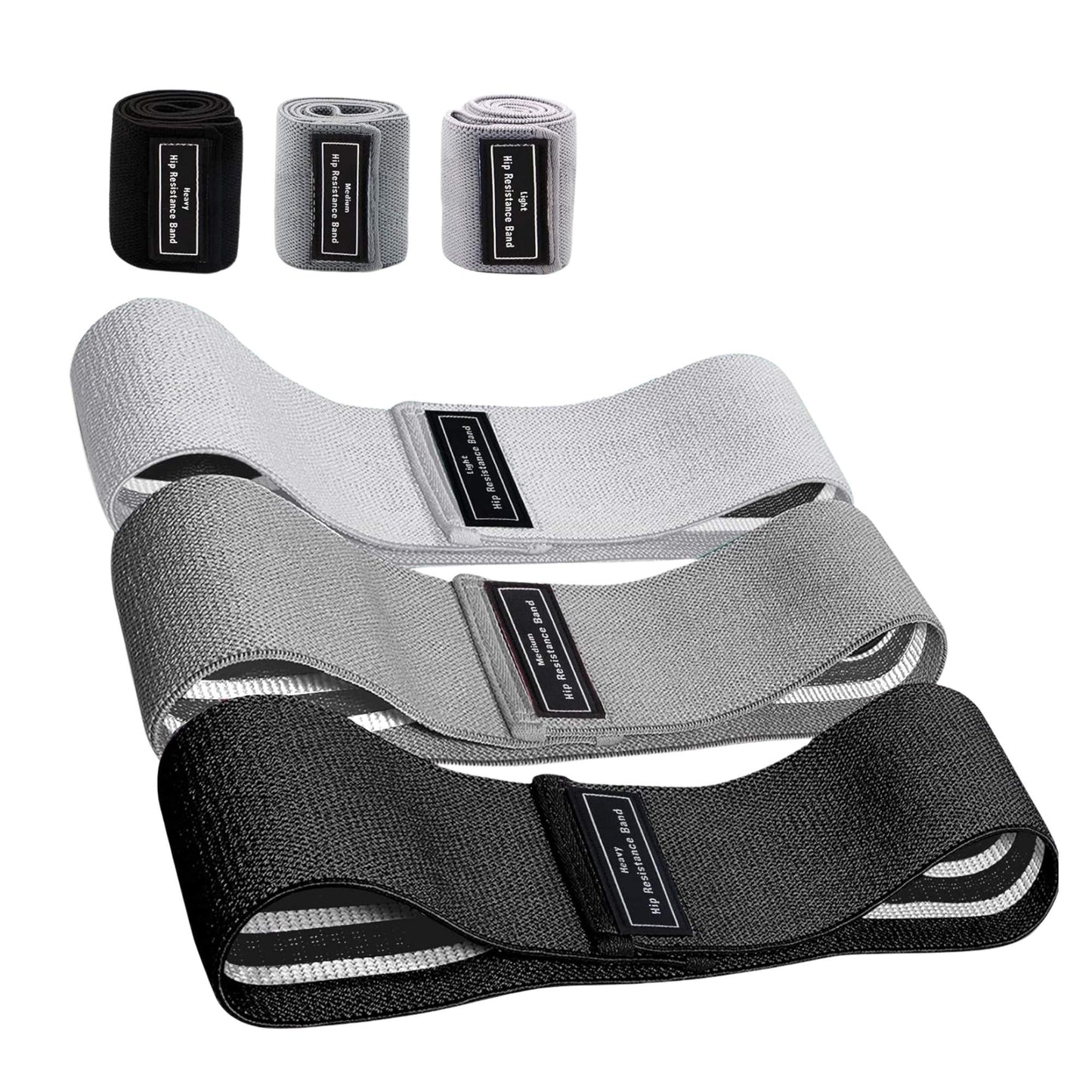 3x Resistance Exercise Hip Bands Set - Stretch Glute Booty Workout Power Loops V238-SUPDZ-40976301555792