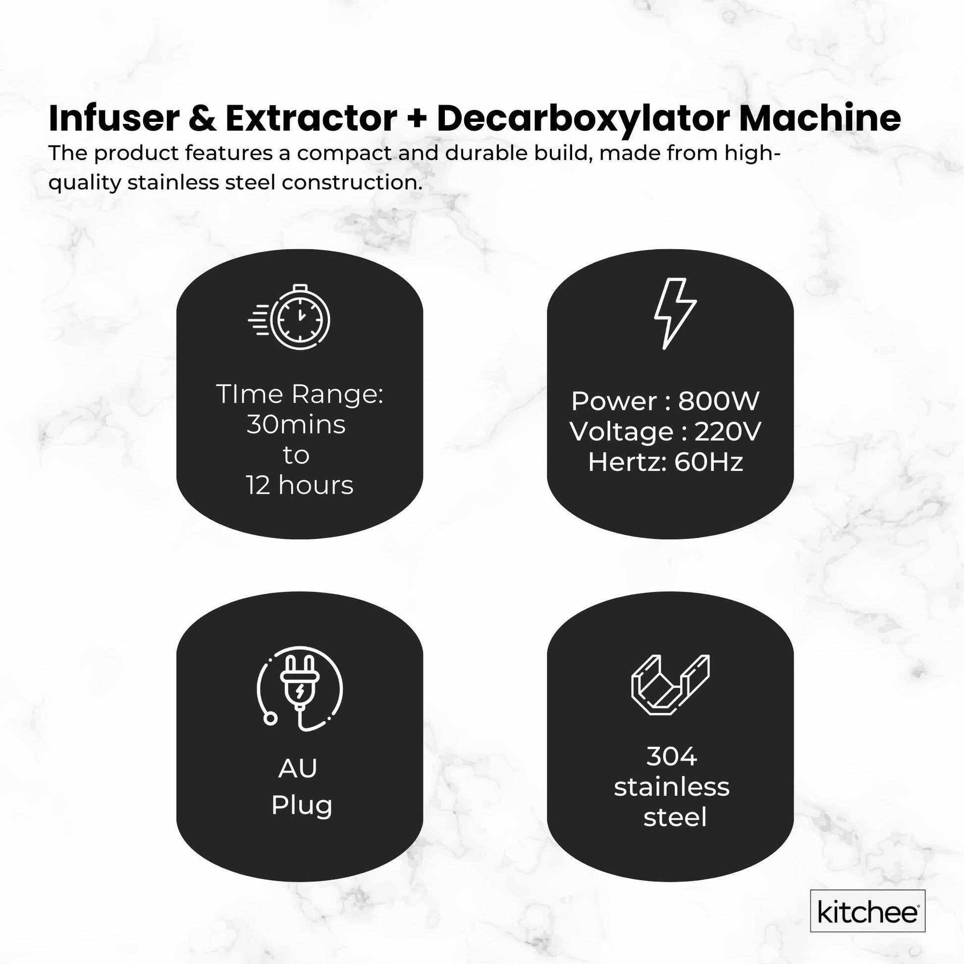Kitchee Electric Butter Oil Herbal Infuser & Extractor + Decarboxylator Machine V238-SUPDZ-40976302276688