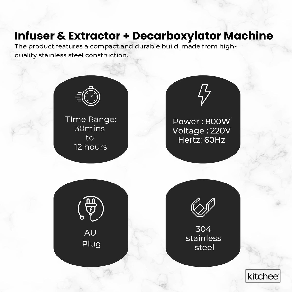 Kitchee Electric Butter Oil Herbal Infuser & Extractor + Decarboxylator Machine V238-SUPDZ-40976302276688