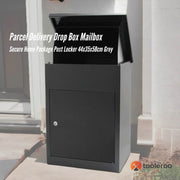 Parcel Delivery Drop Box Mailbox - Secure Home Package Locker 44x35x58cm Grey V238-SUPDZ-40998759825488