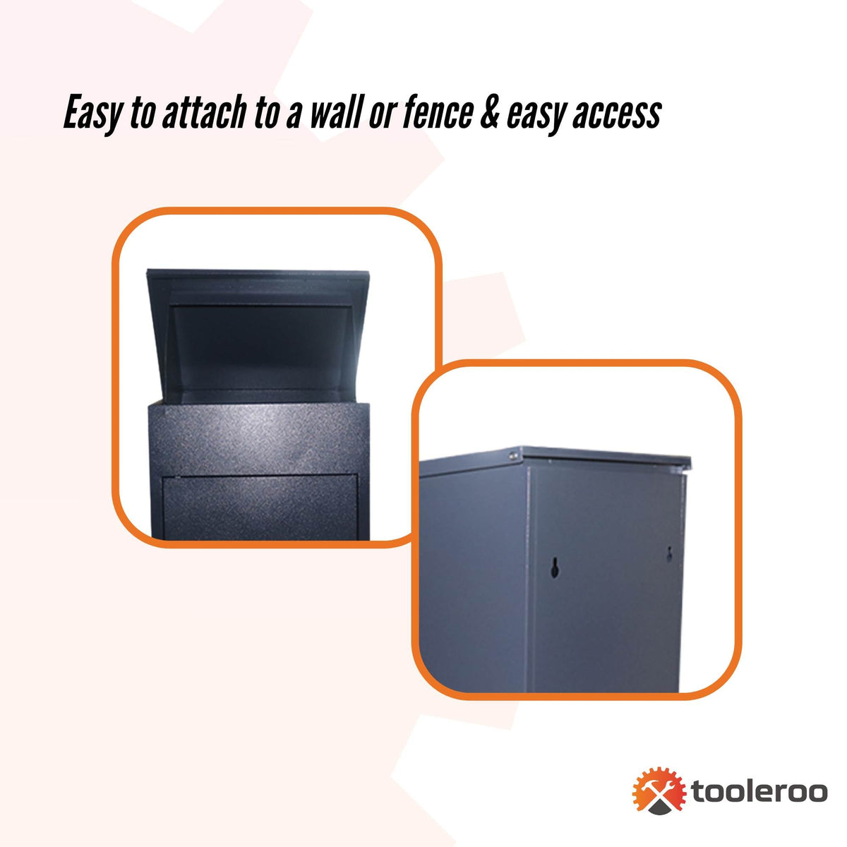 Parcel Delivery Drop Box Mailbox - Secure Home Package Locker 44x35x58cm Grey V238-SUPDZ-40998759825488