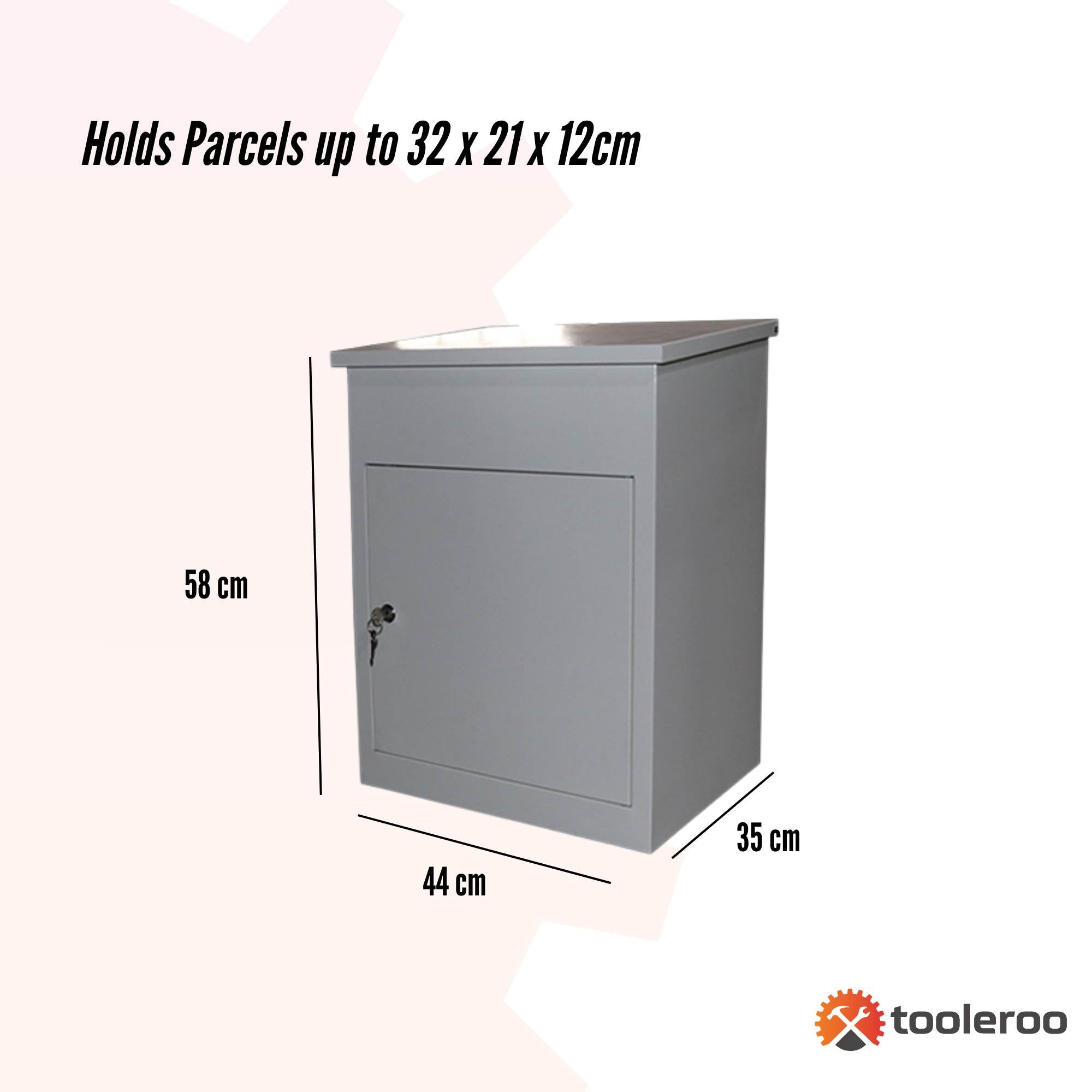Parcel Delivery Drop Box Mailbox - Secure Home Package Locker 44x35x58cm White V238-SUPDZ-40998762184784