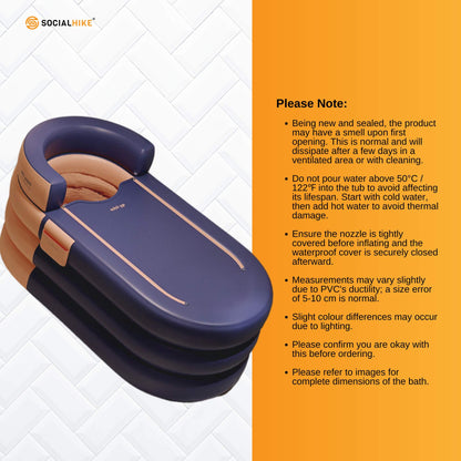 Portable Bathtub and Wireless Pump - Inflatable Foldable Collapsible Adult Tub Orange V238-SUPDZ-41020396634192