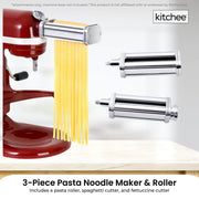 Kitchee Pasta Noodle Maker Roller Cutter Attachments - Compatible with KitchenAid Mixer V238-SUPDZ-41021510975568