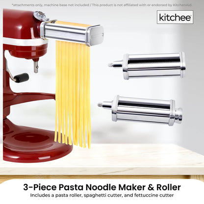 Kitchee Pasta Noodle Maker Roller Cutter Attachments - Compatible with KitchenAid Mixer V238-SUPDZ-41021510975568