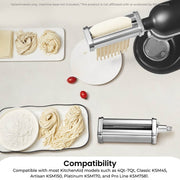 Kitchee Pasta Noodle Maker Roller Cutter Attachments - Compatible with KitchenAid Mixer V238-SUPDZ-41021510975568