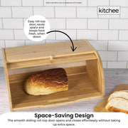Kitchee 40cm Bamboo Bread Box - Storage Bin Keeper Kitchen Counter Container V238-SUPDZ-41024667975760