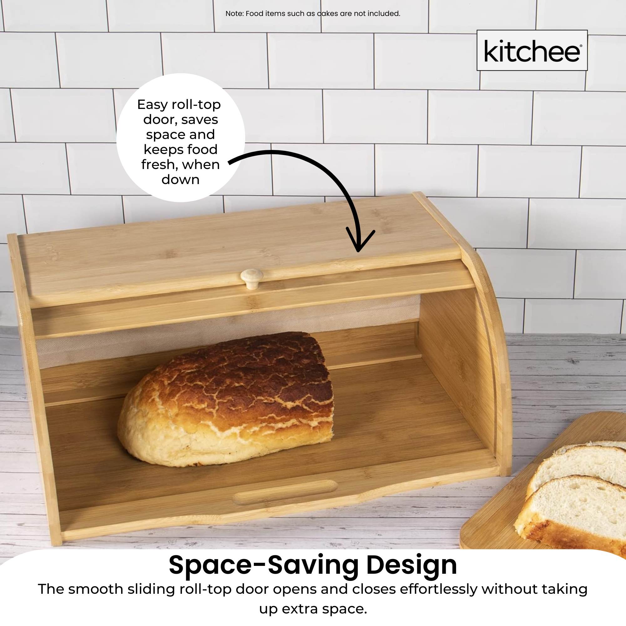 Kitchee 40cm Bamboo Bread Box - Storage Bin Keeper Kitchen Counter Container V238-SUPDZ-41024667975760