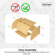 Kitchee 40cm Bamboo Bread Box - Storage Bin Keeper Kitchen Counter Container V238-SUPDZ-41024667975760