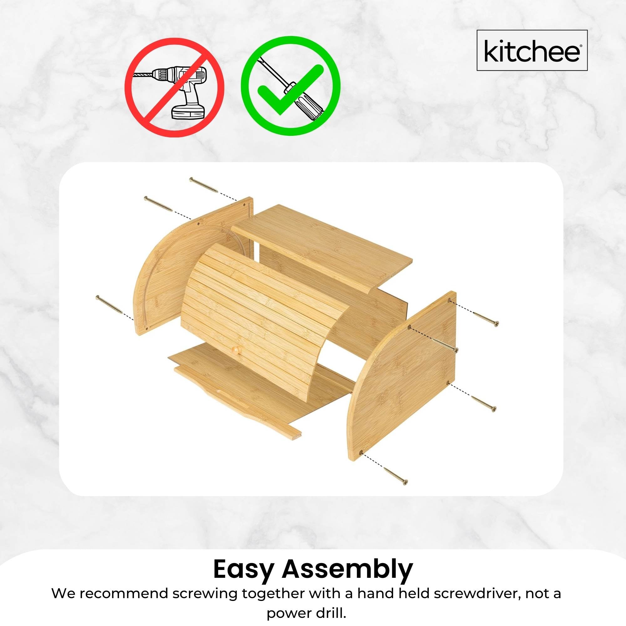 Kitchee 40cm Bamboo Bread Box - Storage Bin Keeper Kitchen Counter Container V238-SUPDZ-41024667975760
