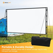 120" Portable Movie Projector Screen - Outdoor Indoor 16:9 4K Tripod Stand Case V238-SUPDZ-41041554473040