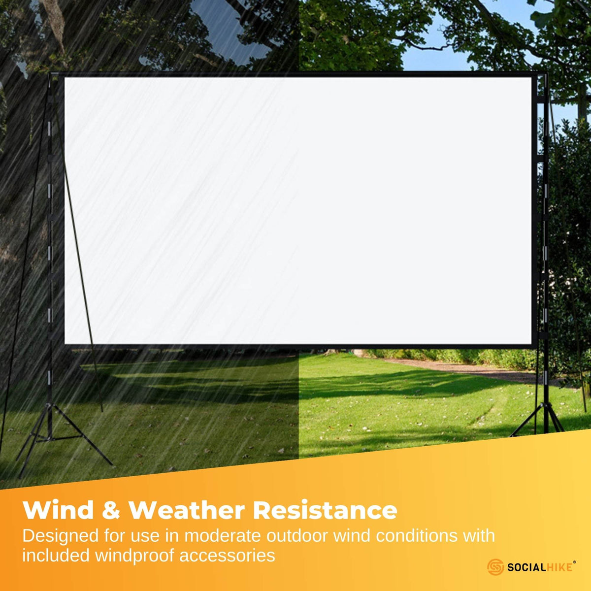120" Portable Movie Projector Screen - Outdoor Indoor 16:9 4K Tripod Stand Case V238-SUPDZ-41041554473040