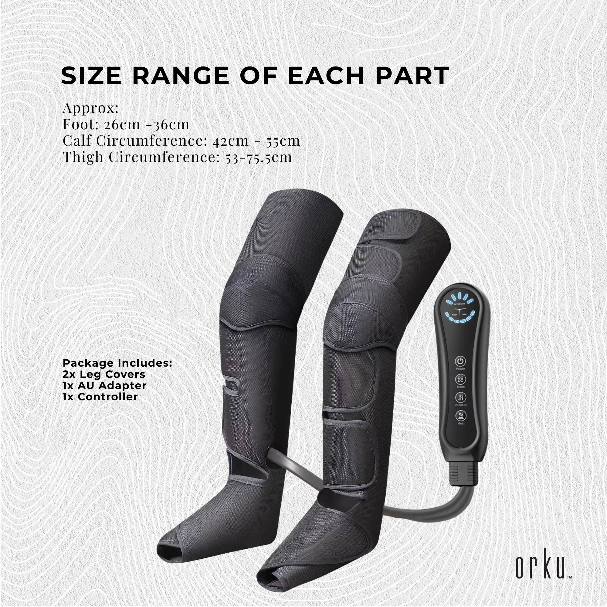 Orku Air Compression Leg Knee Foot Massager with Heat - Relaxation and Recovery V238-SUPDZ-41059817259088