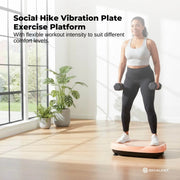 Social Hike 55cm Vibration Plate Machine Full Body Exercise Platform 200W Pink V238-SUPDZ-41071901573200