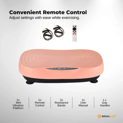 Social Hike 55cm Vibration Plate Machine Full Body Exercise Platform 200W Pink V238-SUPDZ-41071901573200