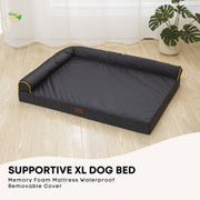 Rooster Farms Supportive Dog Bed XL Grey - Egg Crate Foam Waterproof Mattress V238-SUPDZ-41077394473040