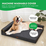 Rooster Farms Supportive Dog Bed XL Grey - Egg Crate Foam Waterproof Mattress V238-SUPDZ-41077394473040