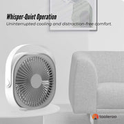 3-Speed USB 20cm Desktop Fan - Quiet Portable Lightweight Rechargeable Cooler V238-SUPDZ-41080411684944