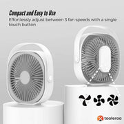 3-Speed USB 20cm Desktop Fan - Quiet Portable Lightweight Rechargeable Cooler V238-SUPDZ-41080411684944
