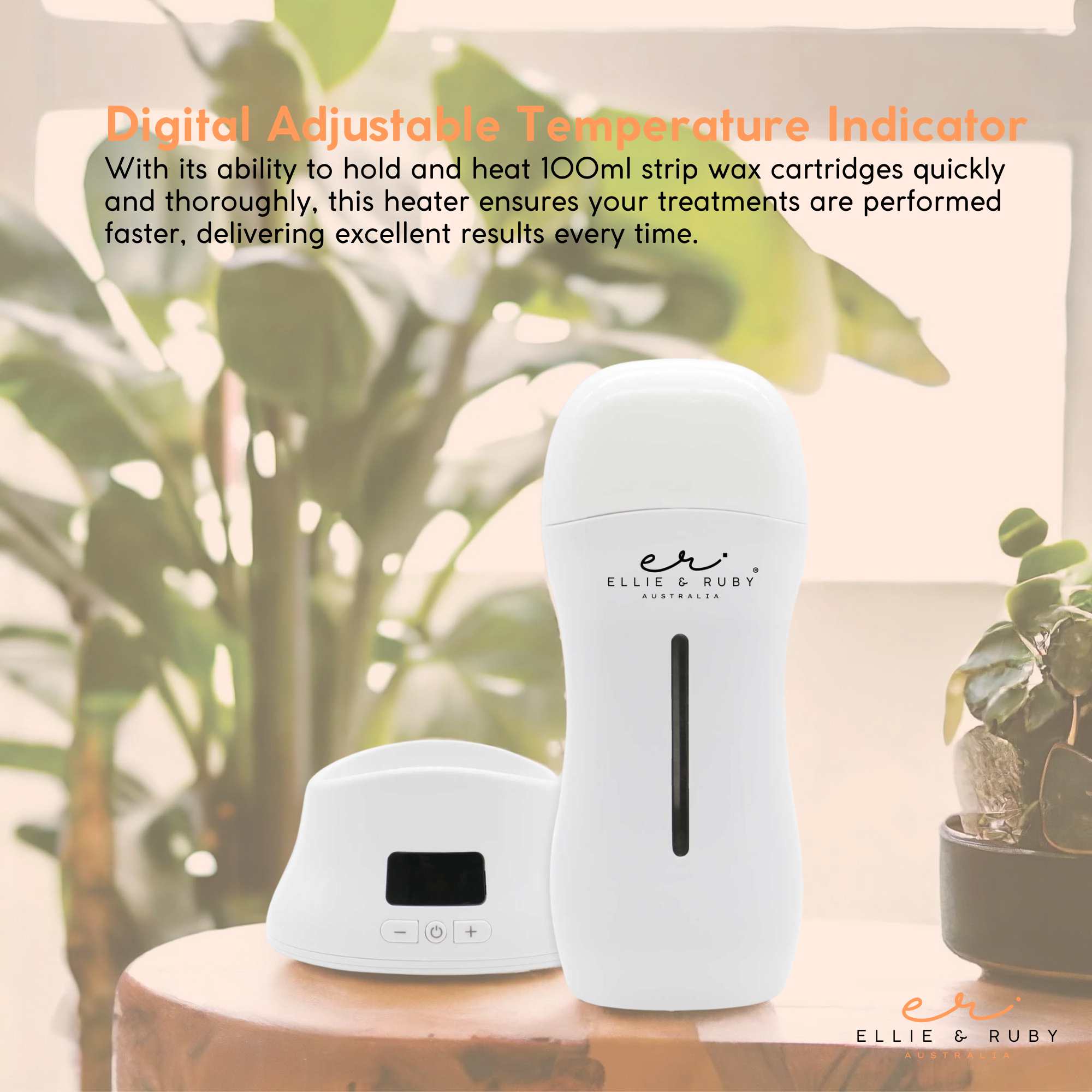 Ellie & Ruby 100ml Digital Wax Warmer + 100ml Aloe Vera Cartridge Pack V238-SUPDZ-41080419680336
