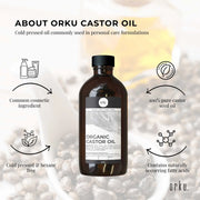 Orku 500ml Organic Castor Oil and 500ml Organic Jojoba Oil Pack V238-SUPDZ-41086375690320