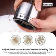 Kitchee Stainless Steel Salt Pepper Spice Grinder Mill - Adjustable Coarseness V238-SUPDZ-41086985568336