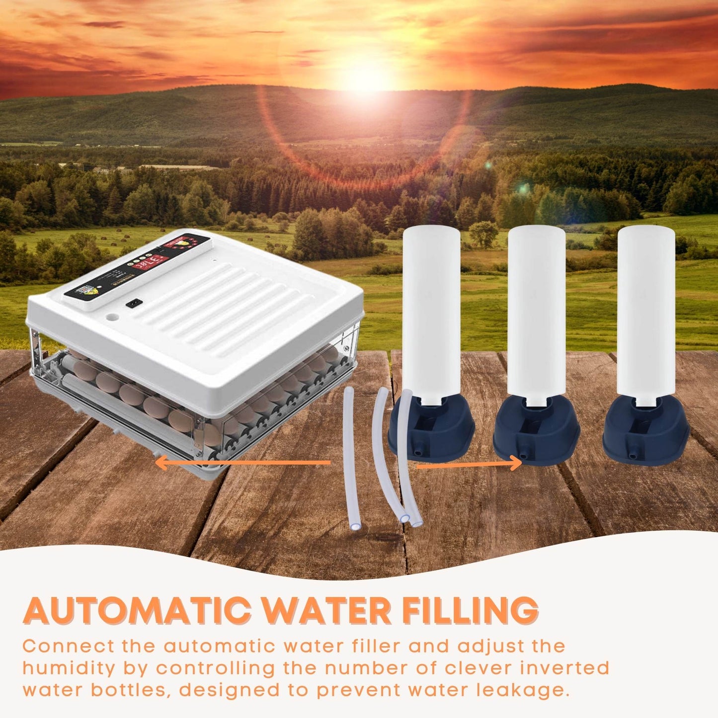 Automatic 130 Egg Incubator - Electric Digital Turning Chicken Quail Duck Hatching V238-SUPDZ-41087060246608