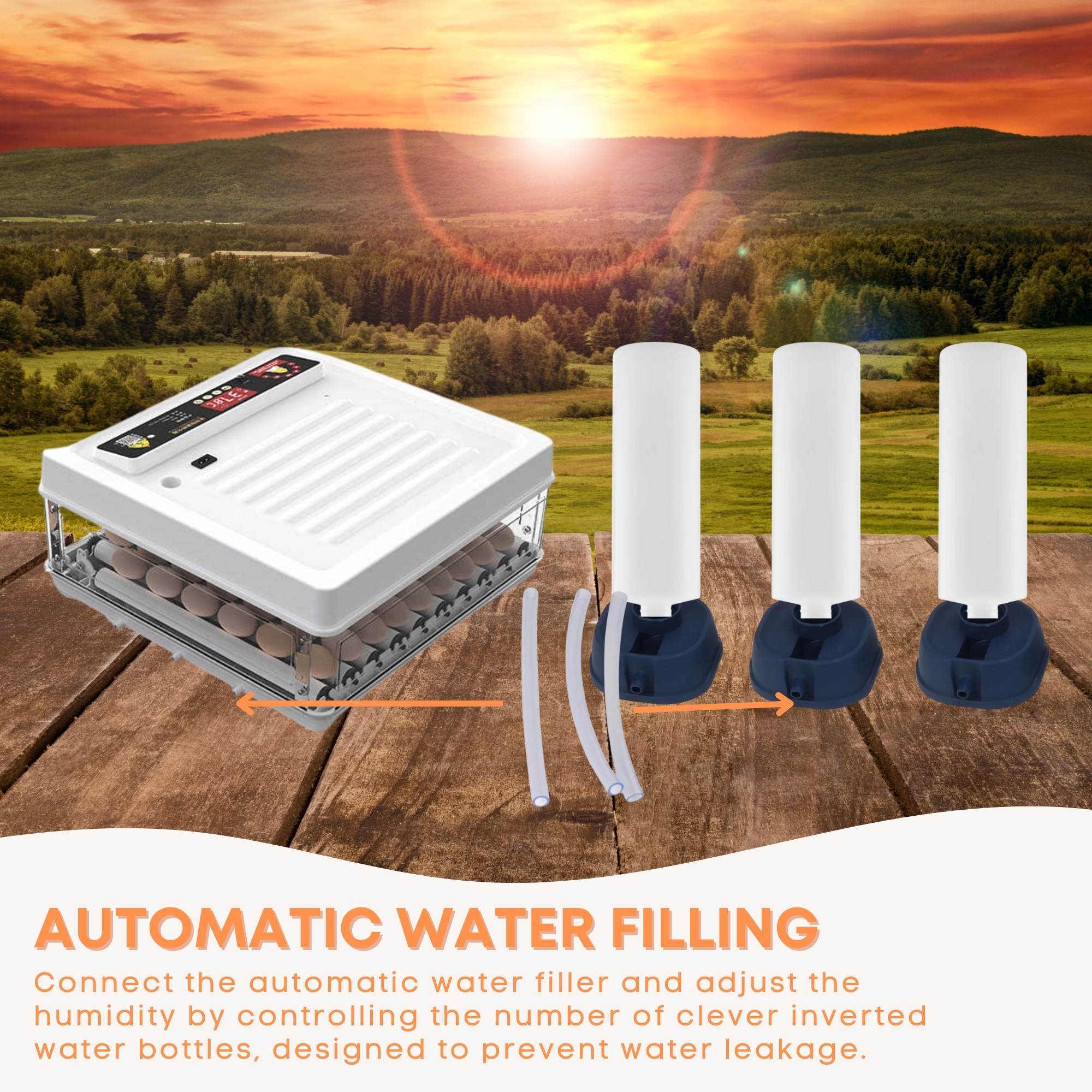 Automatic 130 Egg Incubator - Electric Digital Turning Chicken Quail Duck Hatching V238-SUPDZ-41087060246608