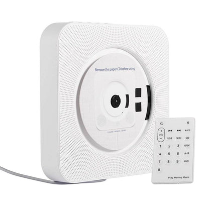 Tooleroo Wall Mountable CD Player Speaker - Bluetooth HiFi FM Radio White V238-SUPDZ-41113578569808