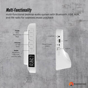 Tooleroo USB Rechargeable Desktop CD Player Speaker - Bluetooth Portable White V238-SUPDZ-41115085340752
