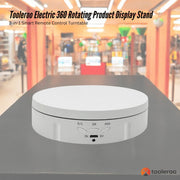 Tooleroo Electric 360 Rotating Product Display Stand White for Merchandise Video V238-SUPDZ-41119035555920