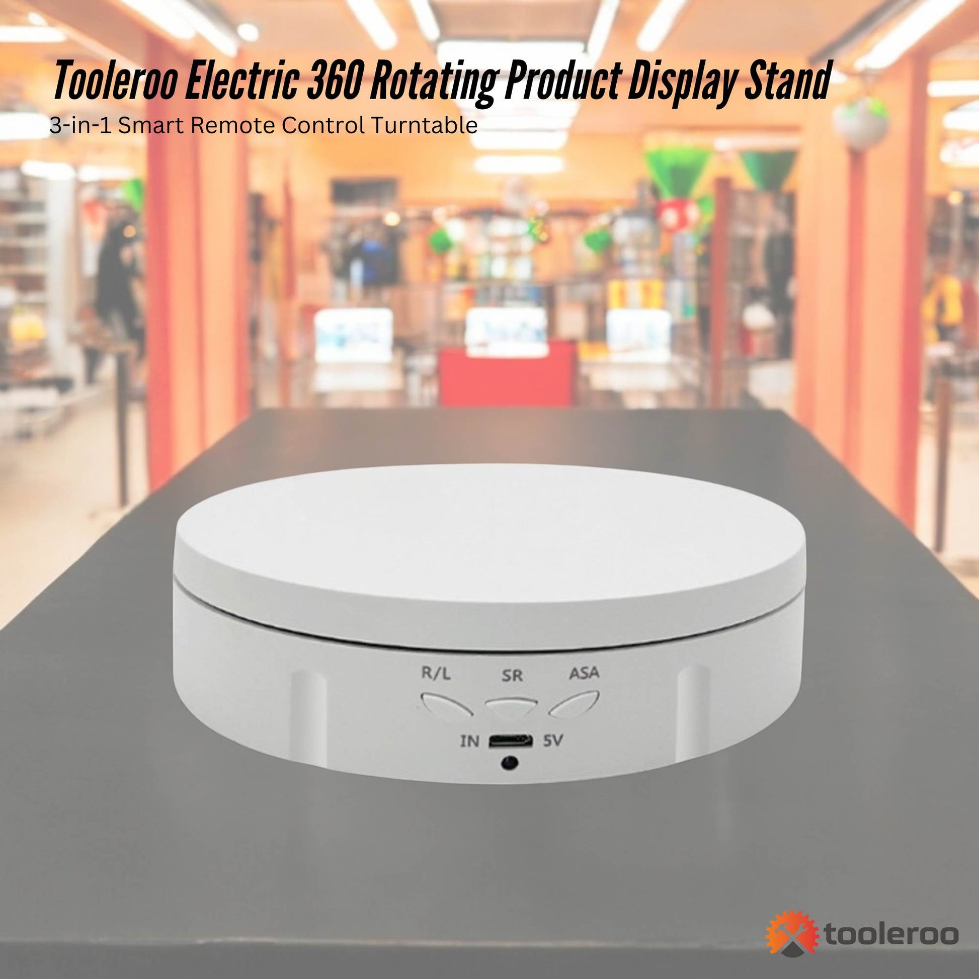 Tooleroo Electric 360 Rotating Product Display Stand White for Merchandise Video V238-SUPDZ-41119035555920
