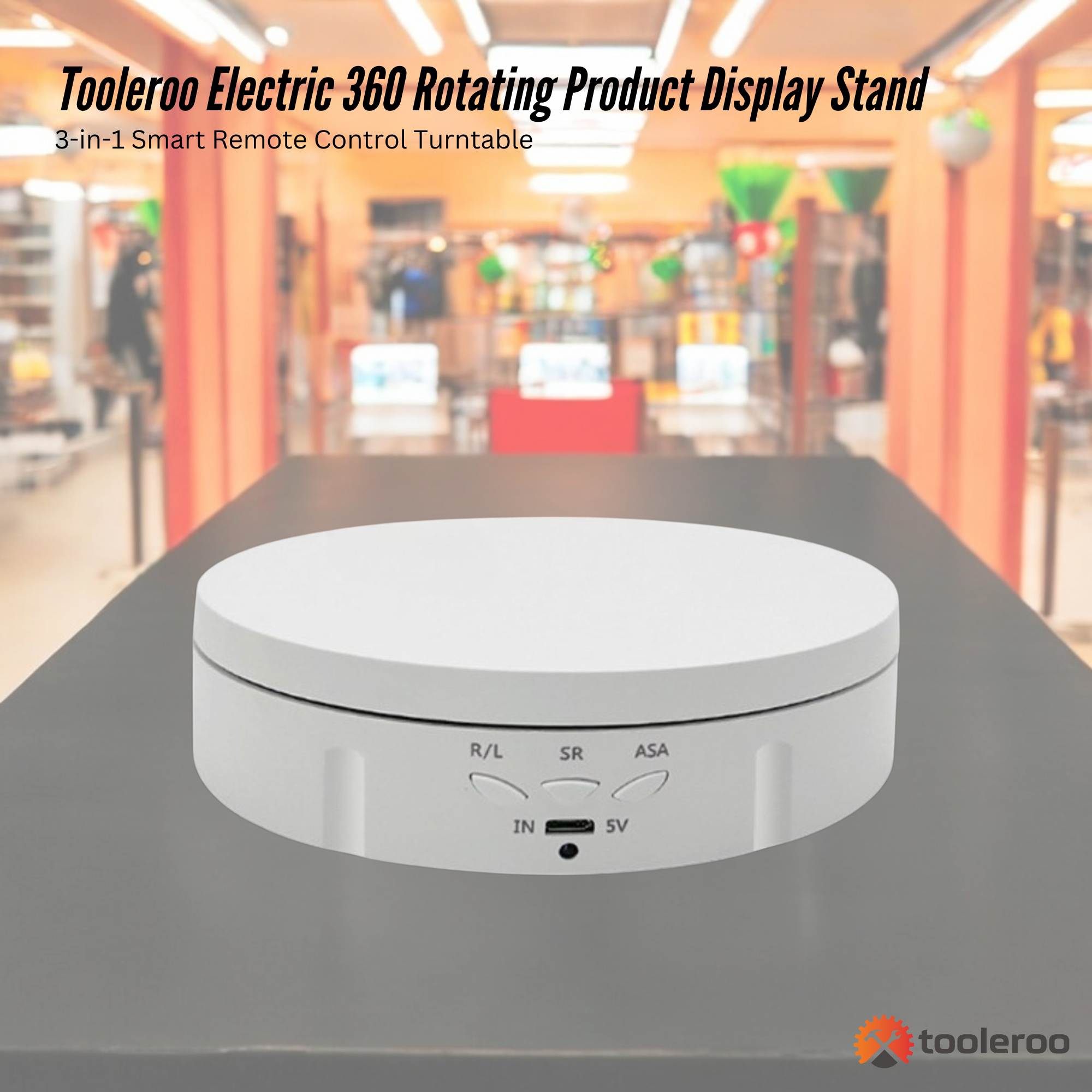 Tooleroo Electric 360 Rotating Product Display Stand White for Merchandise Video V238-SUPDZ-41119035555920
