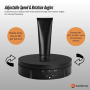 Tooleroo Electric 360 Rotating Product Display Stand for Merchandise Video Black V238-SUPDZ-41119060885584