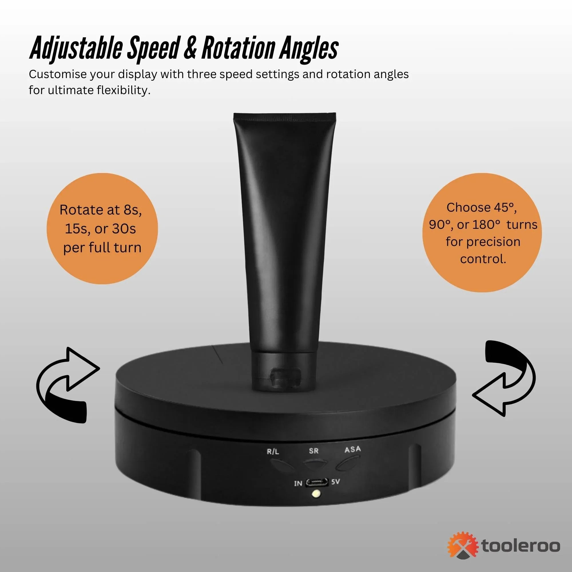 Tooleroo Electric 360 Rotating Product Display Stand for Merchandise Video Black V238-SUPDZ-41119060885584