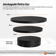 Tooleroo Electric 360 Rotating Product Display Stand for Merchandise Video Black V238-SUPDZ-41119060885584
