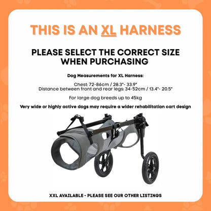 Rooster Farms Large Dog Wheelchair XL Harness - Adjustable Back Leg Aid V238-SUPDZ-41121780236368