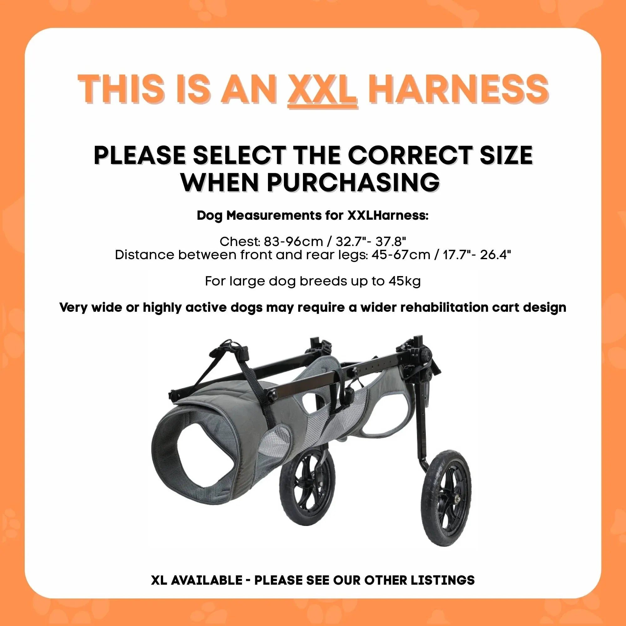 Rooster Farms Large Dog Wheelchair XXL Harness - Adjustable Back Leg Aid V238-SUPDZ-41121798062160