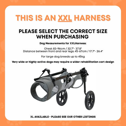 Rooster Farms Large Dog Wheelchair XXL Harness - Adjustable Back Leg Aid V238-SUPDZ-41121798062160