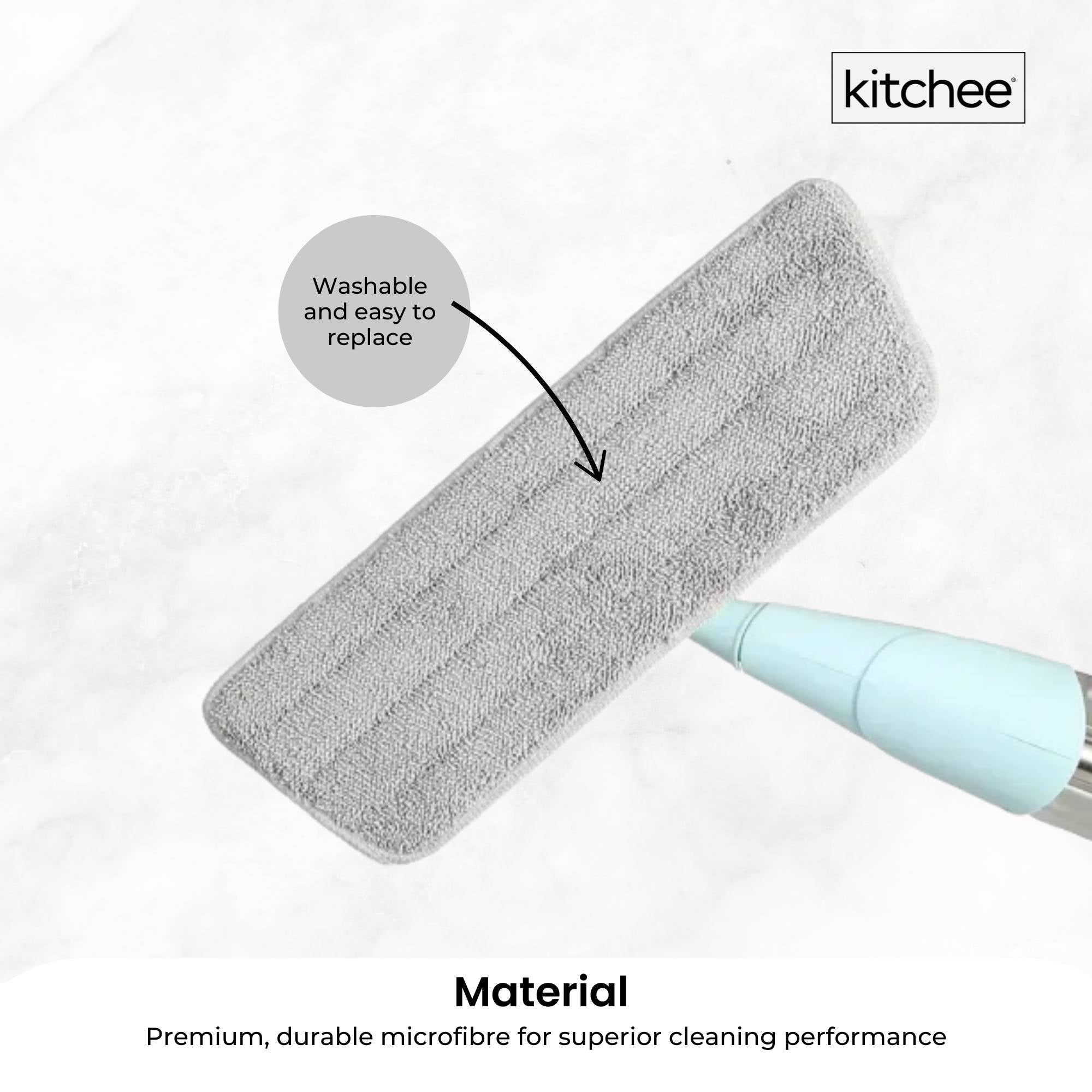 Kitchee Refillable Spray Floor Mop with Reusable & Washable Multi-Surface Microfibre Pad V238-SUPDZ-41133964525648