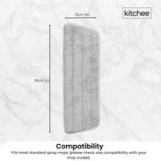 Kitchee Replacement Microfibre Mop Pad for Kitchee Refillable Spray Floor Mop V238-SUPDZ-41134928003152