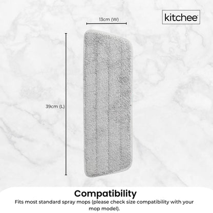 Kitchee Replacement Microfibre Mop Pad for Kitchee Refillable Spray Floor Mop V238-SUPDZ-41134928003152