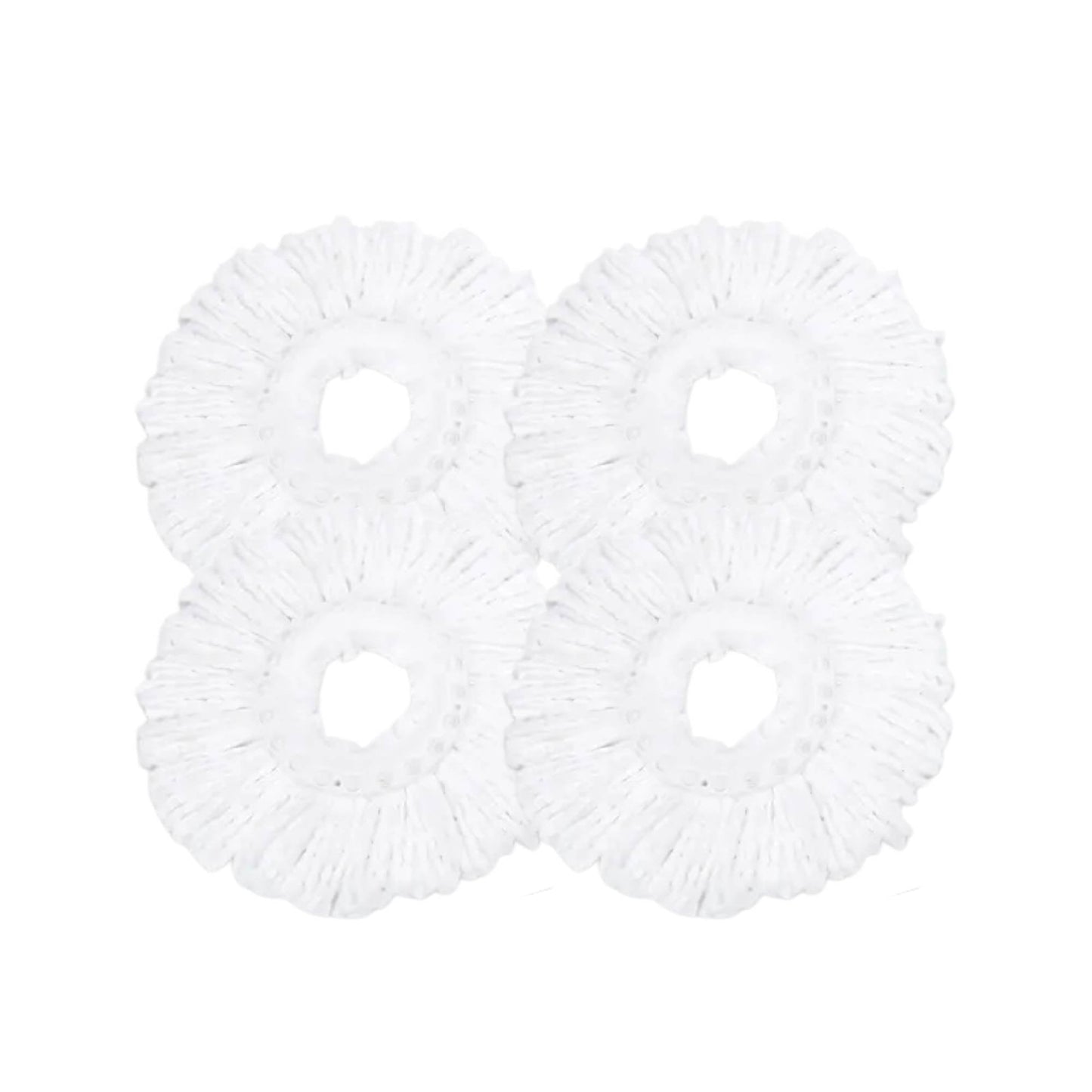 4x Kitchee Microfibre Mop Head Replacement for Kitchee Spin Mop - White Round V238-SUPDZ-41143291510864