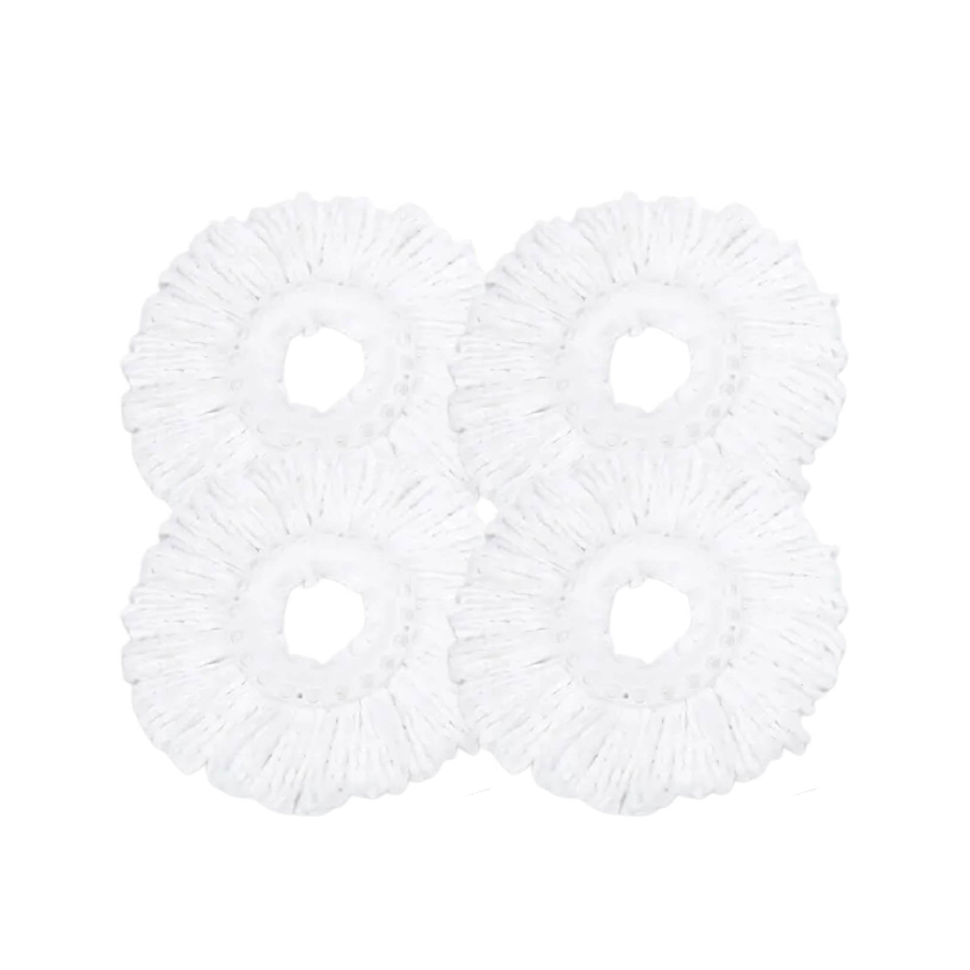 4x Kitchee Microfibre Mop Head Replacement for Kitchee Spin Mop - White Round V238-SUPDZ-41143291510864
