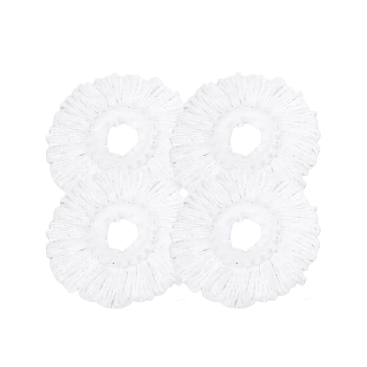 4x Kitchee Microfibre Mop Head Replacement for Kitchee Spin Mop - White Round V238-SUPDZ-41143291510864