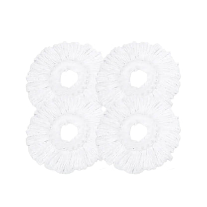4x Kitchee Microfibre Mop Head Replacement for Kitchee Spin Mop - White Round V238-SUPDZ-41143291510864