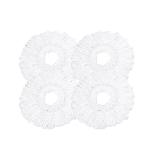 4x Kitchee Microfibre Mop Head Replacement for Kitchee Spin Mop - White Round V238-SUPDZ-41143291510864