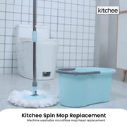 4x Kitchee Microfibre Mop Head Replacement for Kitchee Spin Mop - White Round V238-SUPDZ-41143291510864