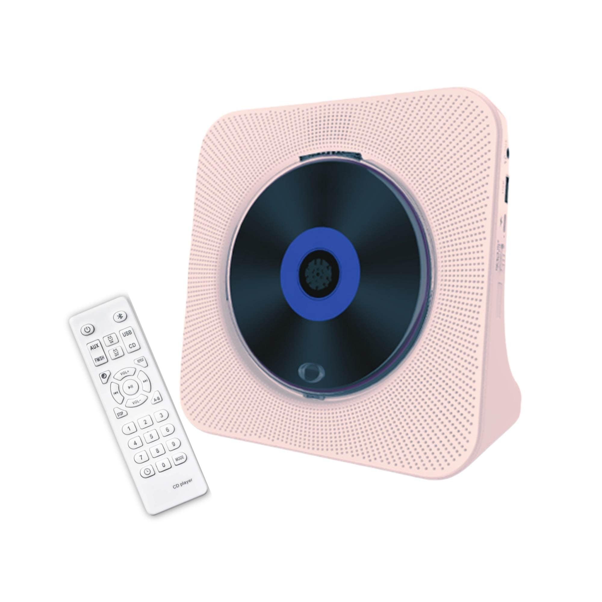 Tooleroo USB Rechargeable Desktop CD Player Speaker - Bluetooth Portable Pink V238-SUPDZ-41154856779856