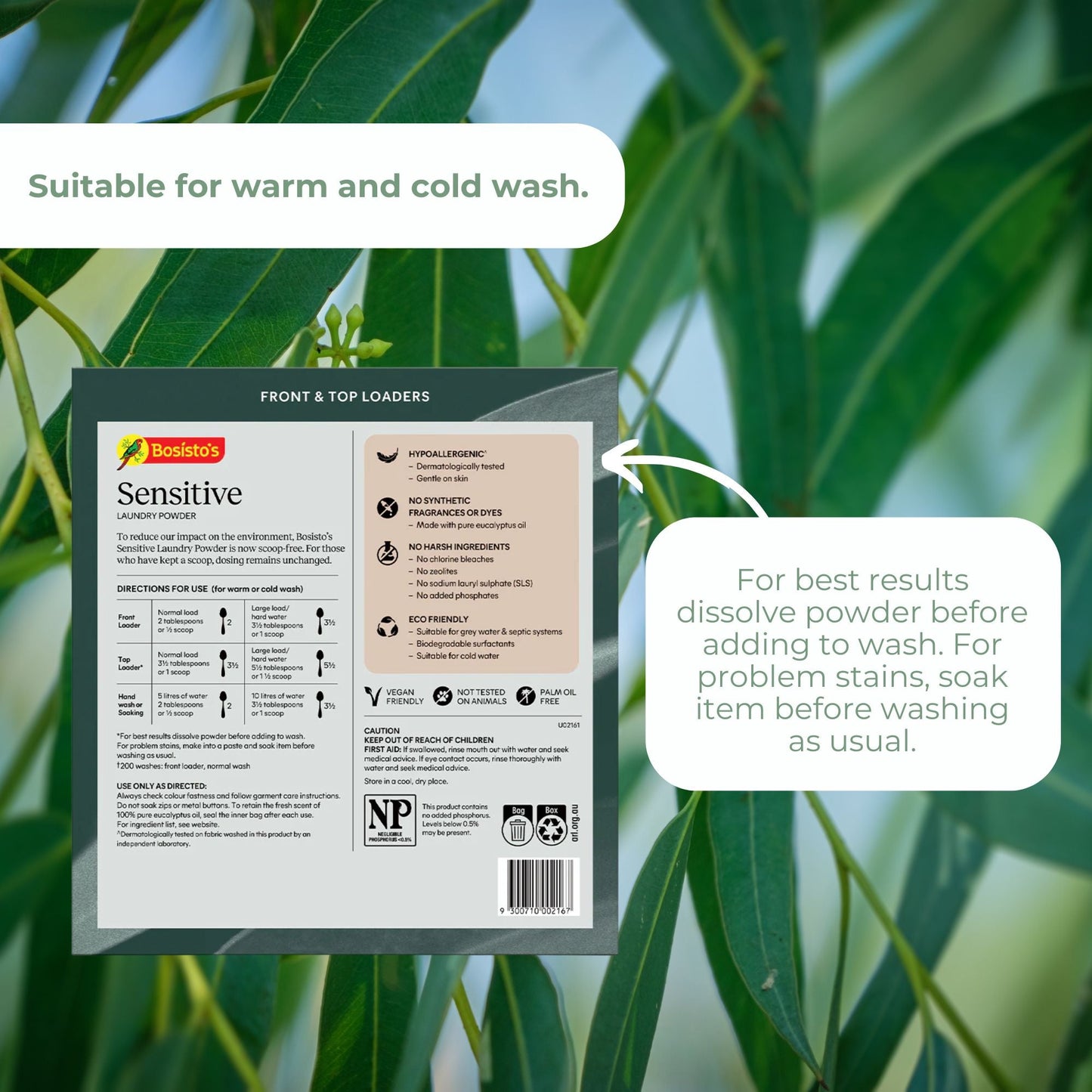 Bosisto's 6Kg Senstive Laundry Powder Refill - Eco Eucalyptus Washing Detergent V238-SUPDZ-41161731440720